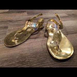 Michael Kor Gold Sandals